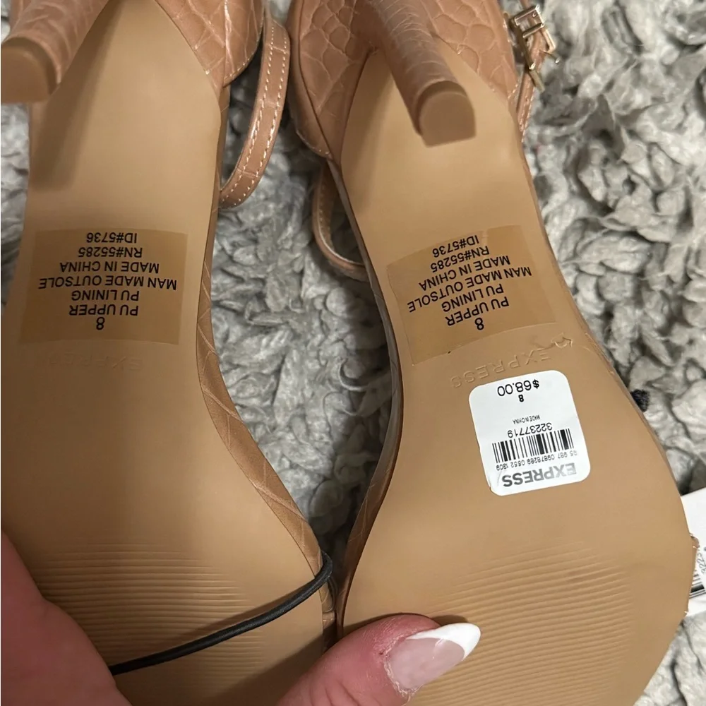 Express Tan Strappy Heels - Picture 14 of 15